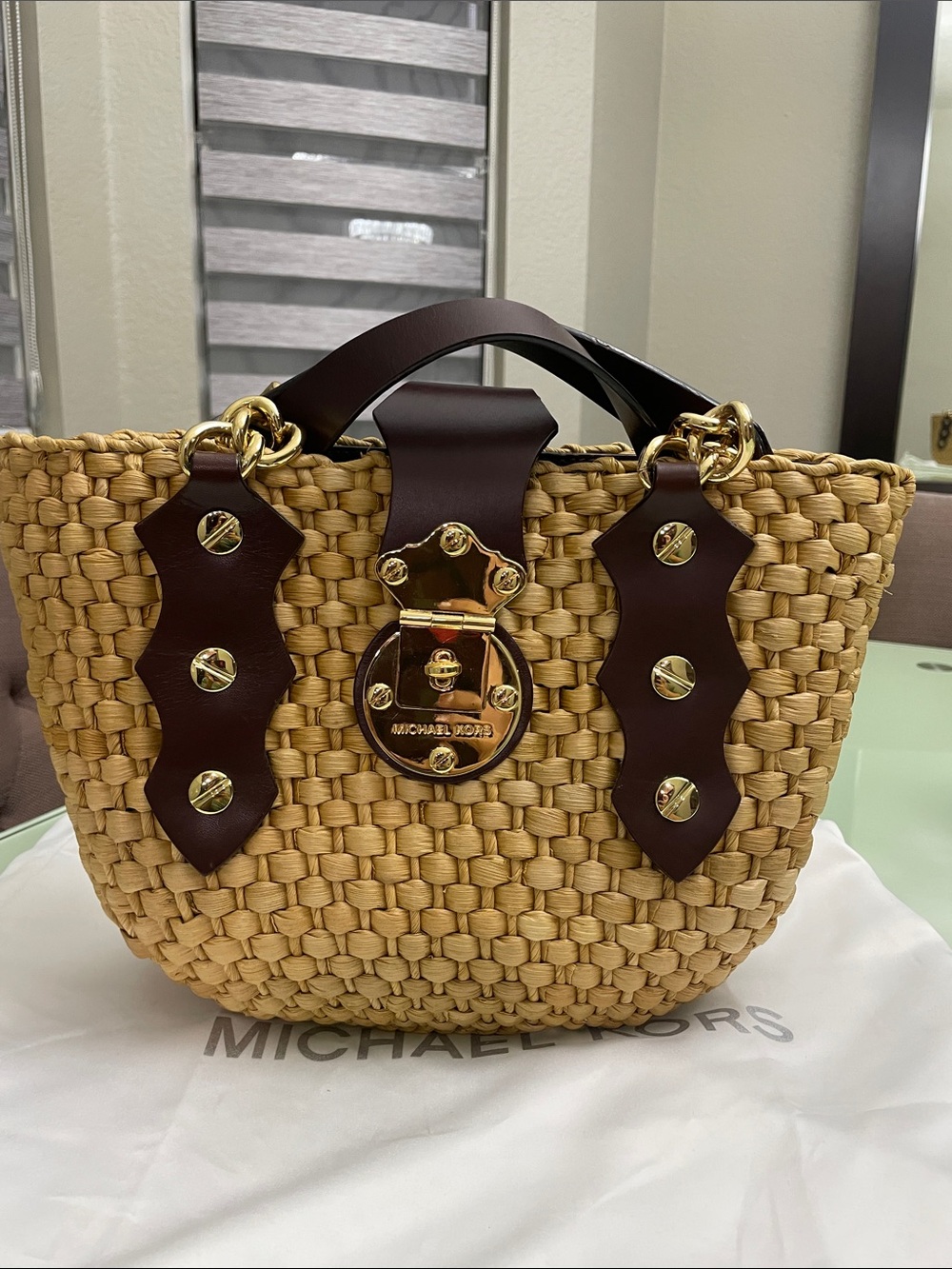 Michael Kors Santorini Raffia Tote